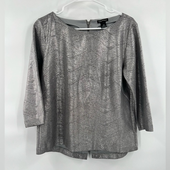 Club Monaco grey shimmer blazer L - Picture 2 of 9